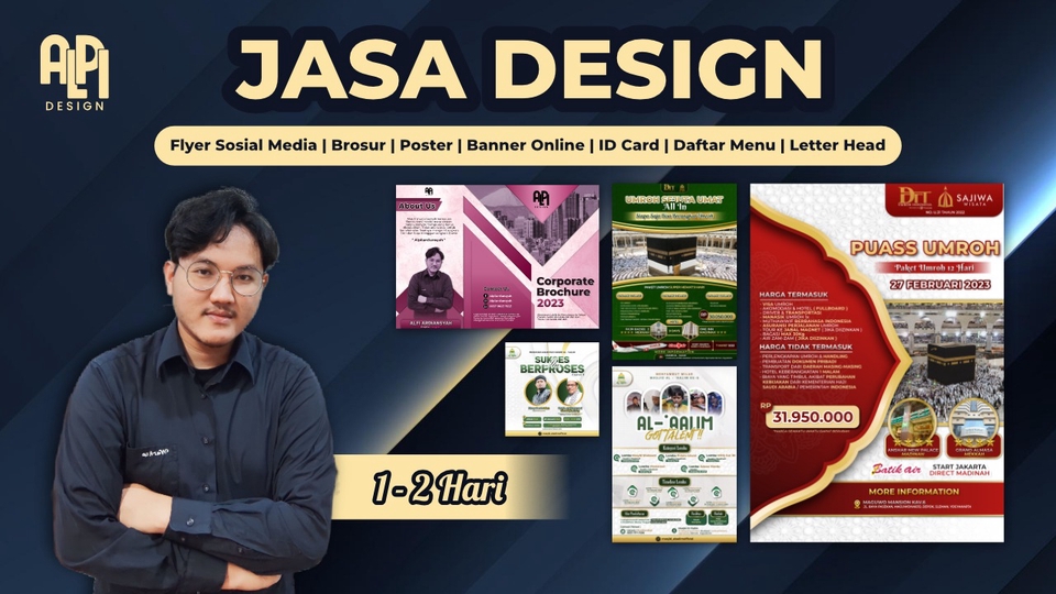 Digital Printing - Design Printing ( Flyer, Brosur, Poster, Banner, ID Card, Letterhead, Daftar Menu ) - 1