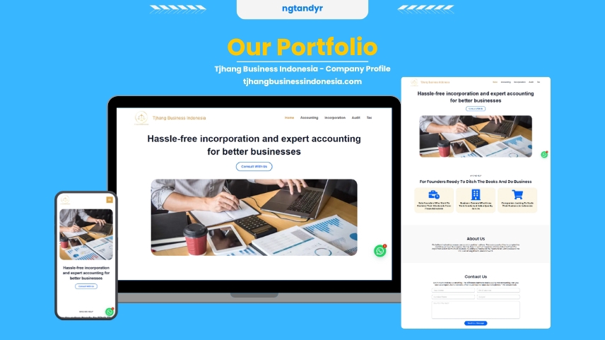 Desain UI UX untuk website dengan tampilan modern dan minimalis.