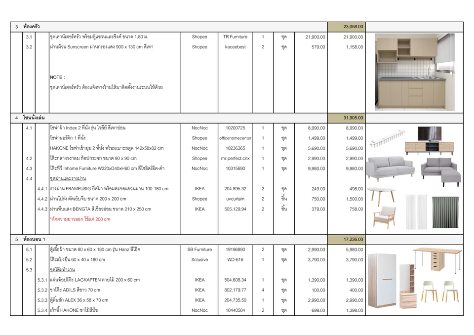 ออกแบบตกแต่งภายในและภายนอก - รับให้คำปรึกษา งานออกแบบตกแต่งภายใน บ้าน/คอนโด Airbnb ร้านค้า คาเฟ่ ฯลฯ - 12