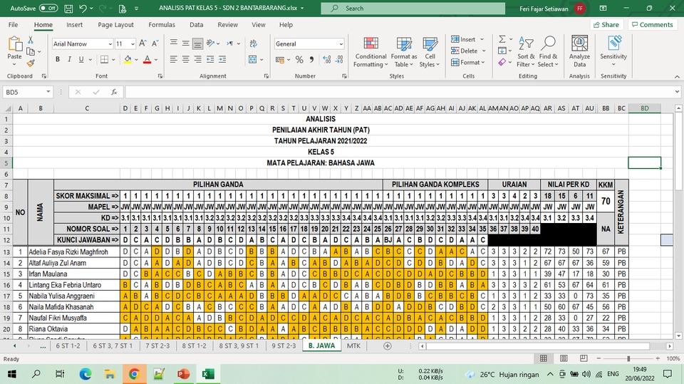Aplikasi Desktop - Pembuatan Aplikasi Analisis Nilai berbasis MS Excel - 4