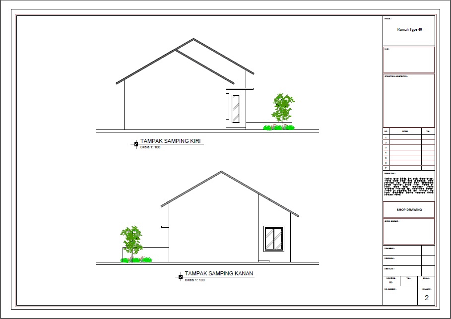 CAD Drawing - Gambar Kerja (DED)/Jasa Desain Arsitektur 2D, 3D dan RAB - 3