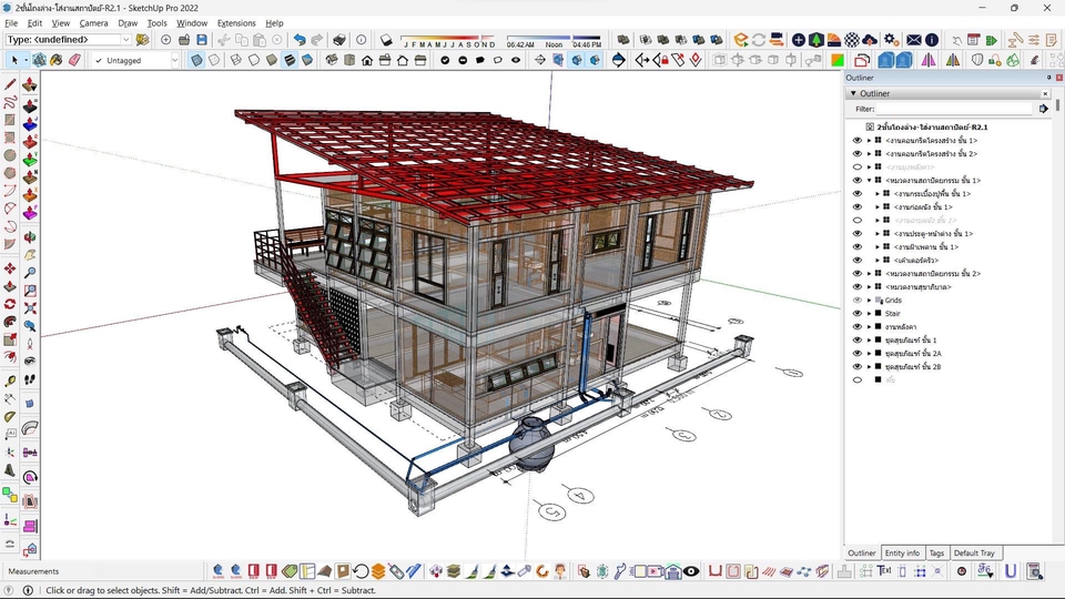 เขียนแบบวิศวกรรมและออกแบบโครงสร้าง - 3D แบบโครงสร้างและแบบสถาปัตย์สำหรับงานก่อสร้าง - 13