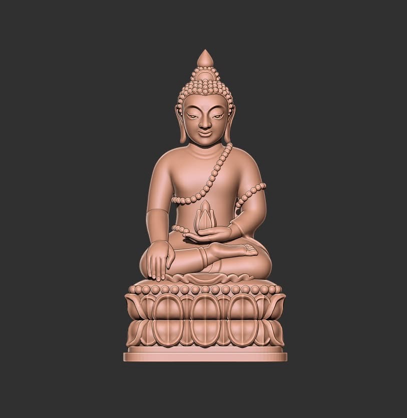 รับปั้นโมเดล3D พระพุทธรูปนั่งสมาธิ โมเดลสามมิติคุณภาพสูง 3D model พิมพ์3มิติ