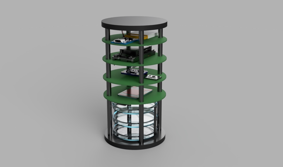 ทำโมเดล 3D - Cansat satellite 3D Design for Prototype - 30