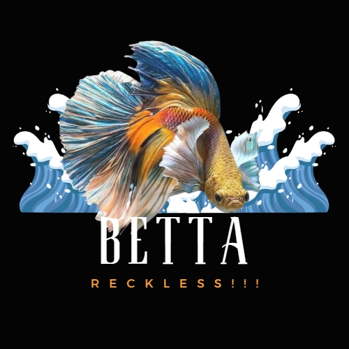 Desain logo keren Betta Ikan dengan tema Reckless untuk logo perusahaan atau logo komunitas