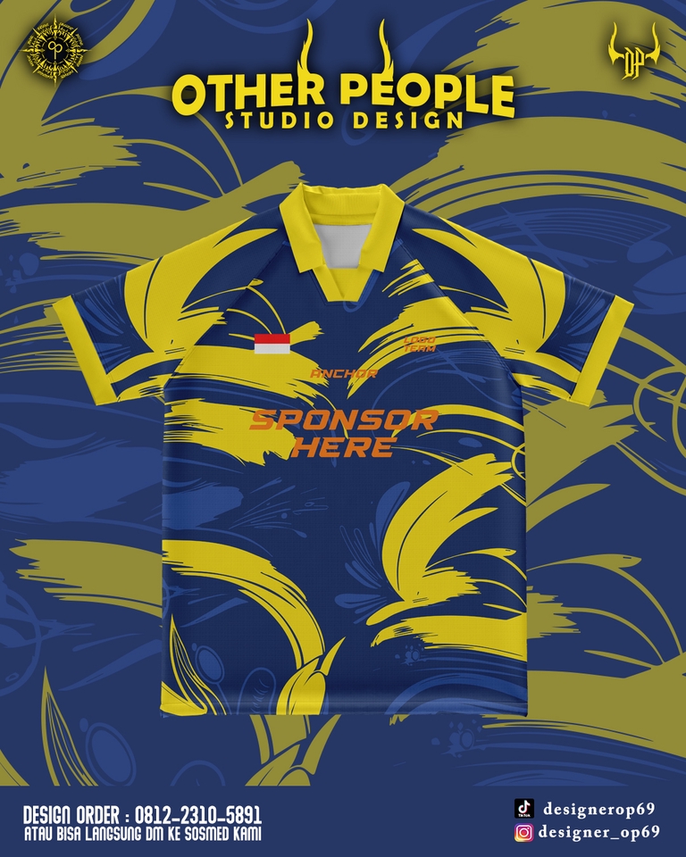 Desain Kaos & Motif - DESIGN JERSEY CUSTOM MODE FAST + POLA + SETTING SIAP PRINT - 27