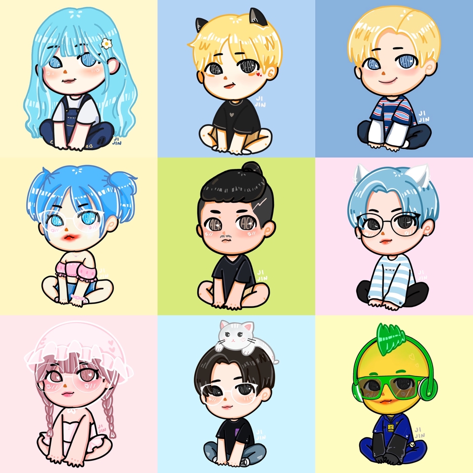 วาดภาพการ์ตูน - วาดภาพคาแรกเตอร์ CHIBI by.JIJIN STUDIO - 3
