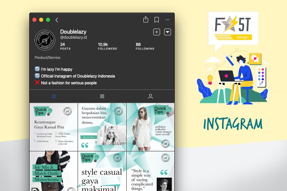 Banner Online - Paket Percobaan Design Feed Story Caption Instagram - 5