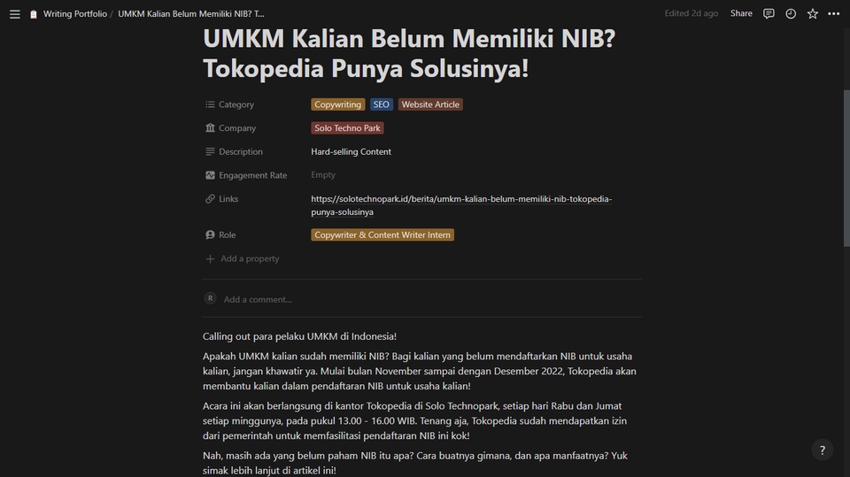 Penulisan Konten - Brand Copywriting & SEO Copywriting - 7