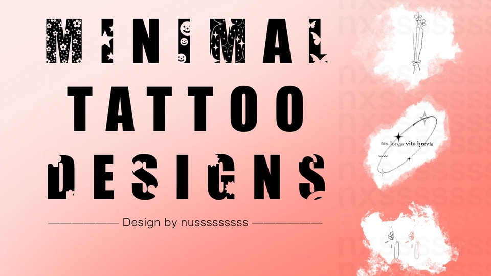 ออกแบบลายสัก แทททู - Minimal tattoo designs - 1