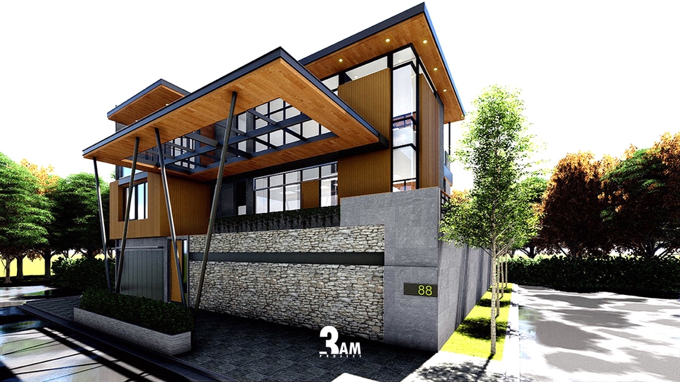 3D & Perspektif - Desain Rumah / Gambar Rumah 3D / Bonus video 3D - 4