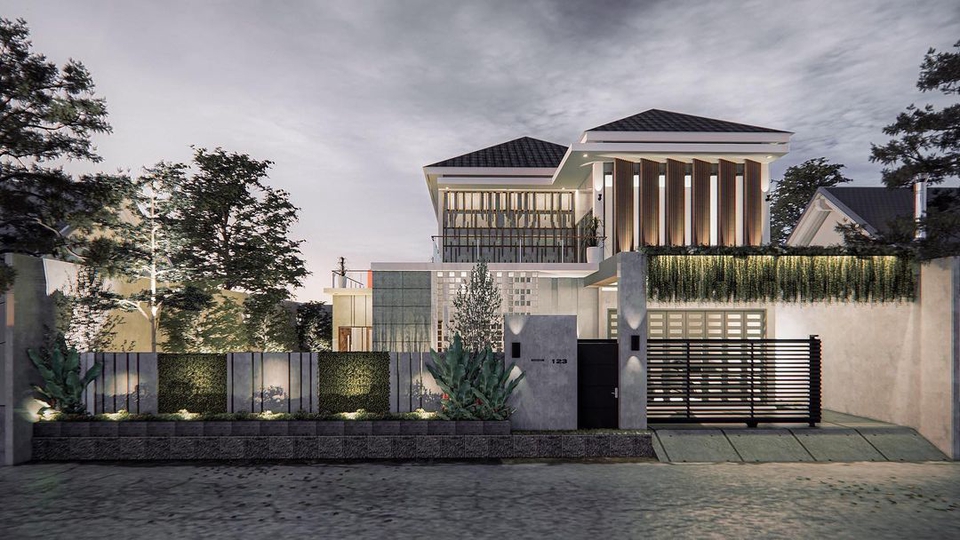 3D & Perspektif - JASA ARSITEK DESAIN 3D RUMAH TINGGAL, GEDUNG, TOKO, CAFE, KLINIK SKINCARE, TAMAN, DLL - 7