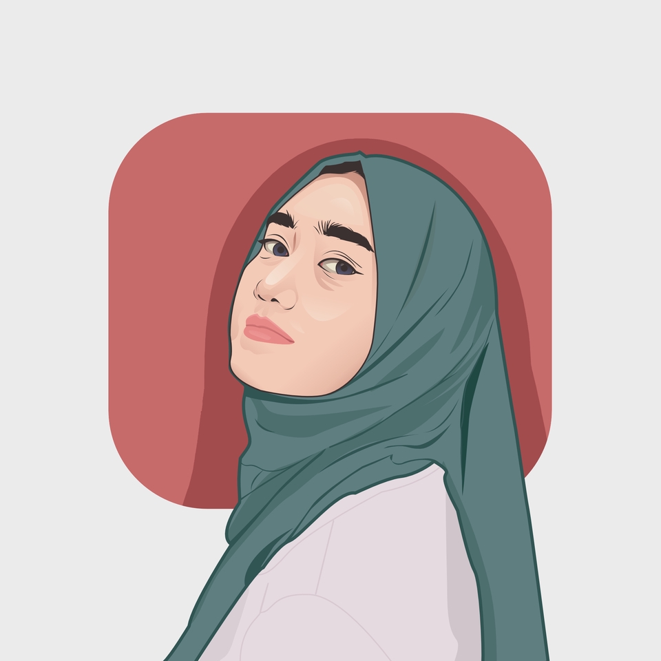 Gambar Potret - Ilustrasi wajah 1 hari jadi - 5