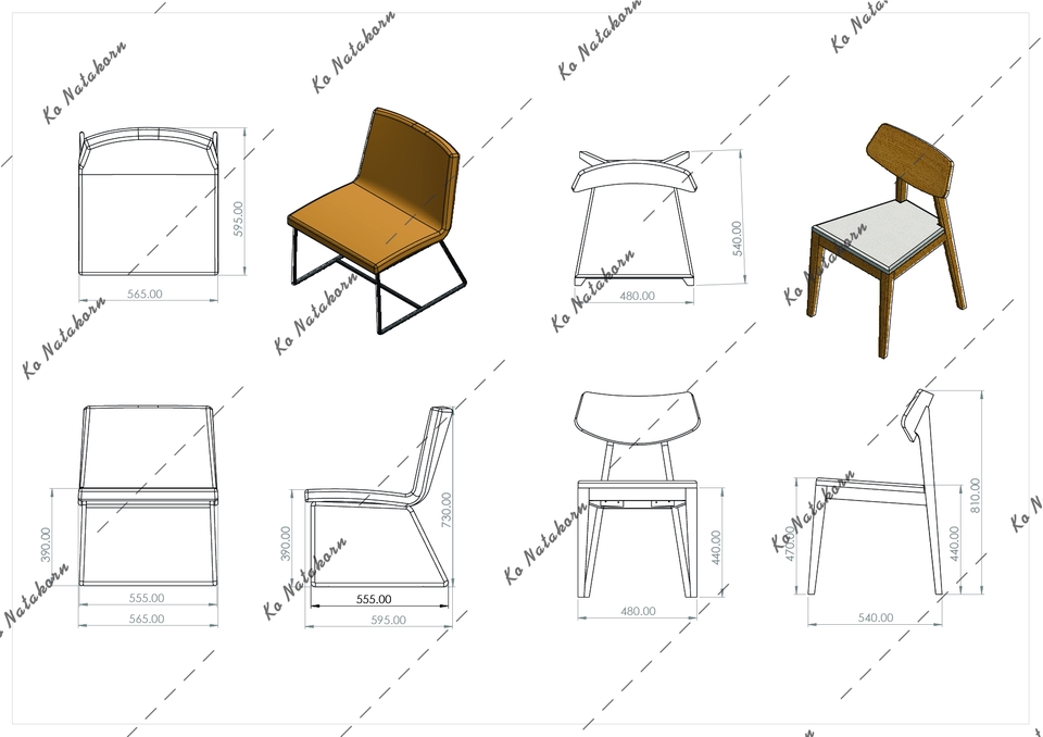 ทำโมเดล 3D - รับออกแบบและเขียนแบบ 2D 3D เฟอร์นิเจอร์ต่างๆ - 6