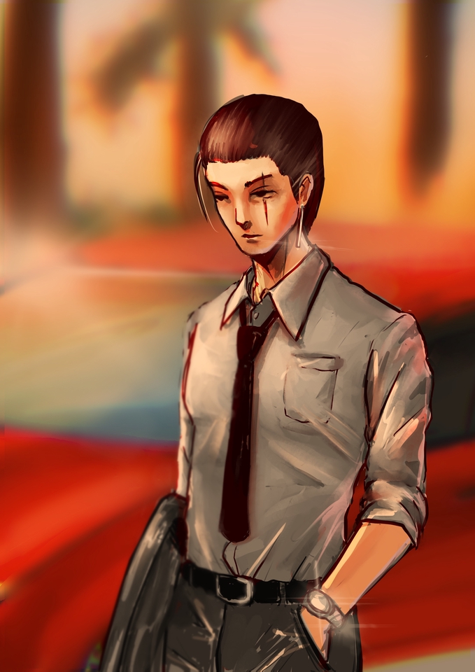 รับวาดรูปดิจิตอลเพ้นท์ ผู้ชาย ใส่สูท