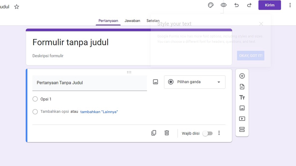 Jasa input data online dengan pilihan ganda dan opsi tambahan