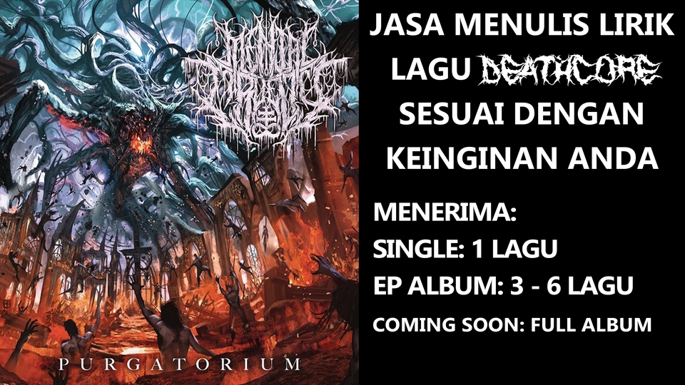 Jasa penulis lirik lagu deathcore, jasa penulis lirik lagu, jasa penulis lagu, jasa penulis lirik, penulis lirik deathcore, lirik lagu deathcore, jasa pembuatan lirik lagu, freelance writer, jasa content writer, jasa copywriting, jasa tulis lirik lagu.