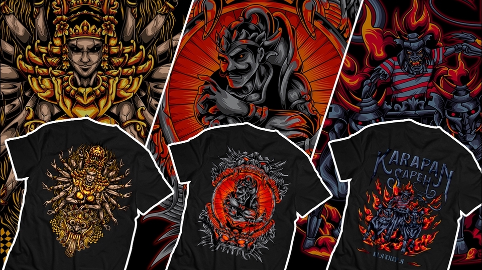 Desain Kaos & Motif - Custom Design Illustration (T-Shirt Design) - 1