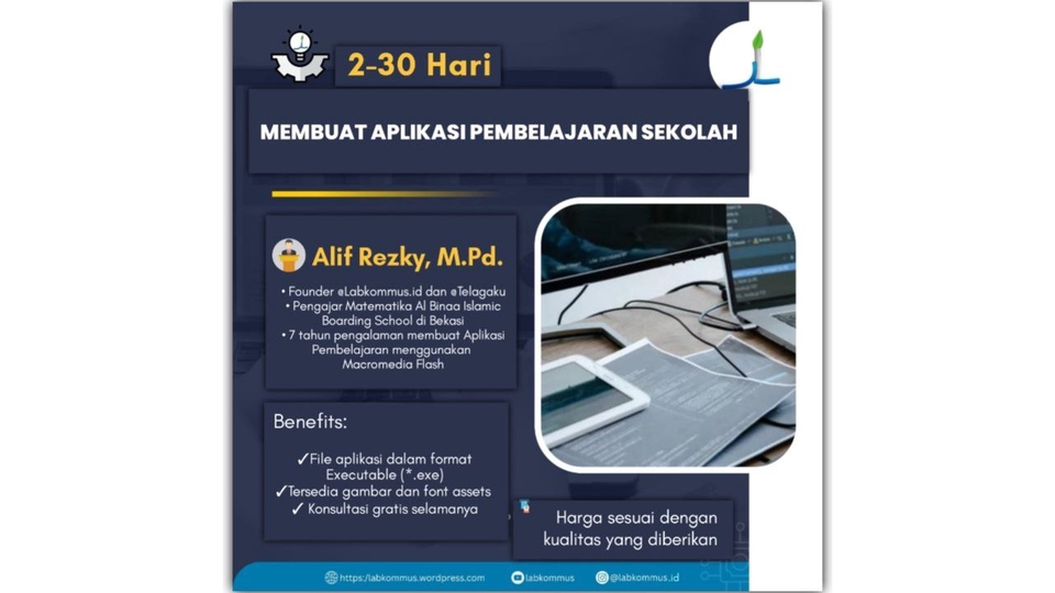 Jasa Pembuatan Software dan Program Dekstop - Aplikasi Pembelajaran Sekolah