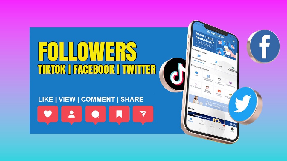 Jasa Like & Tambah Follower Tiktok Aktif & Permanen - FOLLOWERS TIKTOK INDONESIA | FOLLOWERS FACEBOOK | FOLLOWERS TWITTER