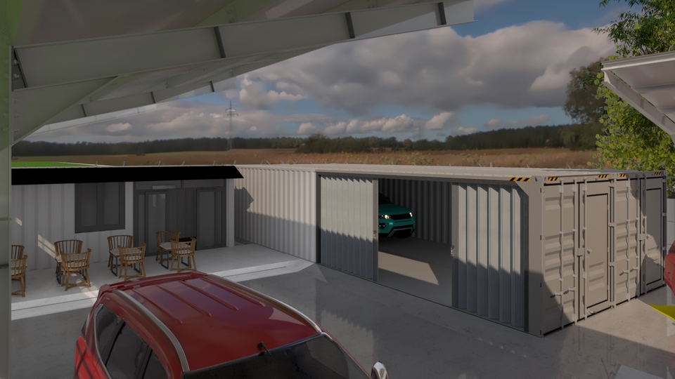 3D & Perspektif - Desain container,booth container,booth franchise, rangka container custom. - 18