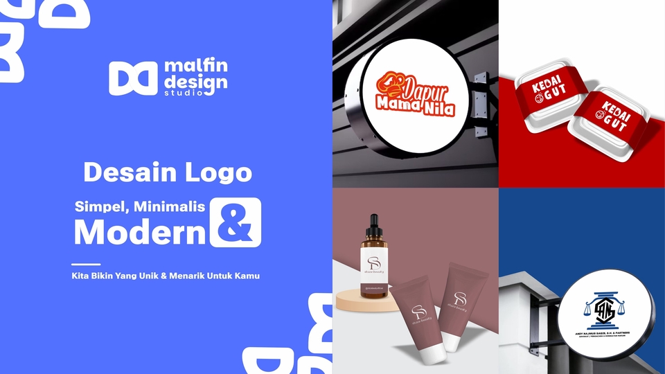 Jasa desain logo online, membuat logo modern minimalis untuk usaha makanan, bisnis dan perusahaan.