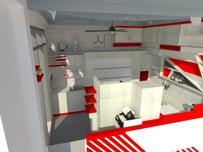 3D & Perspektif - Desain Interior 3D & Layout Exhibition, Office, Cafe and Rooms - 5