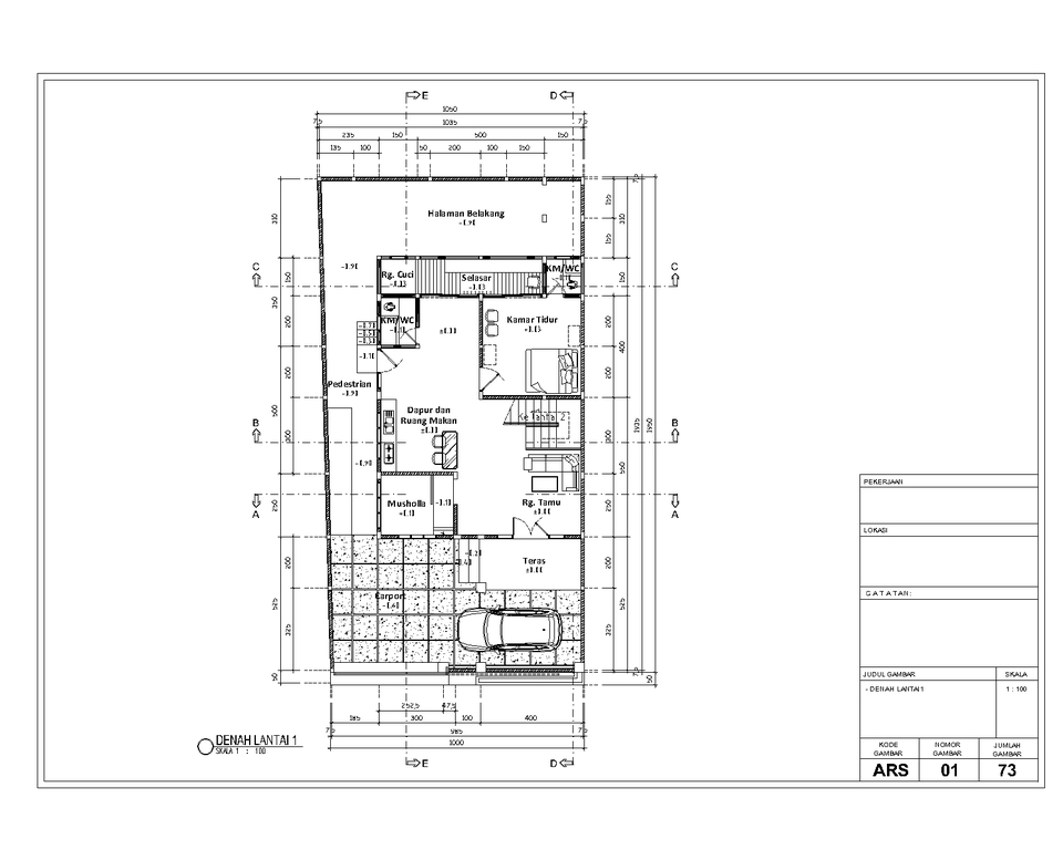 Jasa drafter autocad arsitek interior murah, gambar denah rumah autocad