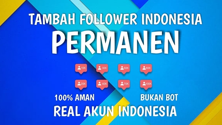 Jasa Tambah Follower Instagram Permanen Real Akun Indonesia, 100% Aman, Bukan Bot.