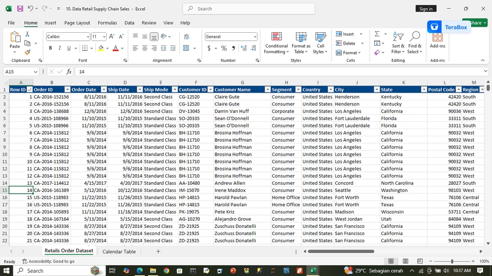 Jasa data entry excel online untuk mengolah data penjualan retail dengan menggunakan Microsoft Excel.