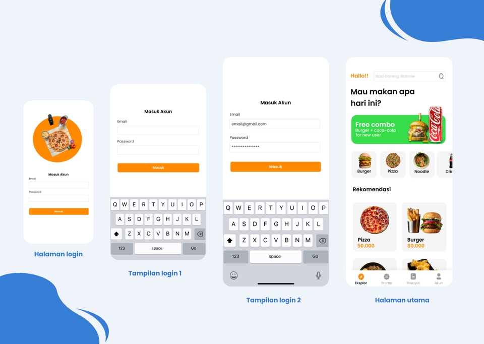 Figma UI/UX Deaign untuk mobile app, web dan landing page