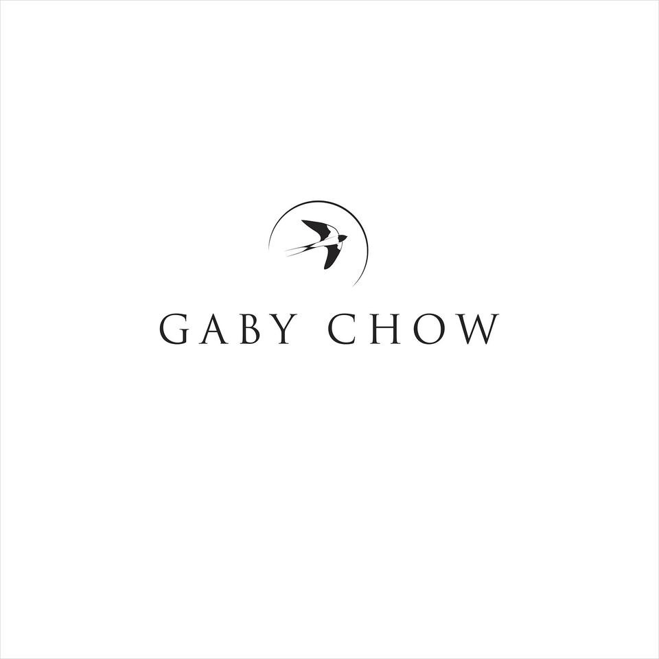 Logo Gaby Chow, desain logo burung terbang dengan circle, desain logo keren, jasa desain logo online, buat logo online, desain logo perusahaan.