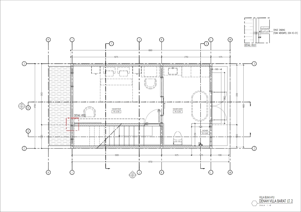 Jasa drafter autocad freelance untuk pembuatan denah rumah dengan detail lengkap dan akurat.
