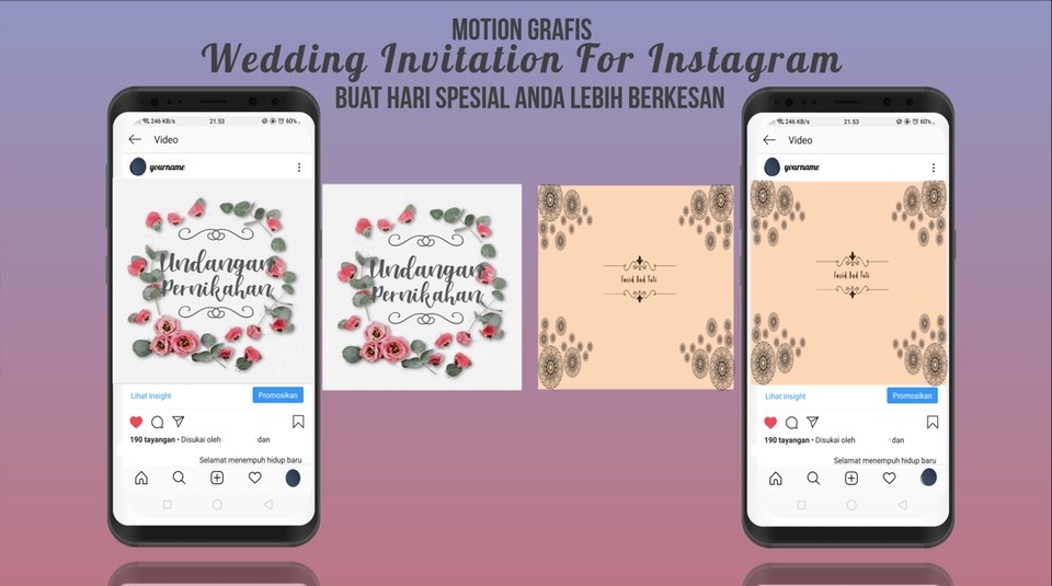 Motion Graphics - Video Wedding Invitation atau Undangan Digital Untuk Instagram - 3