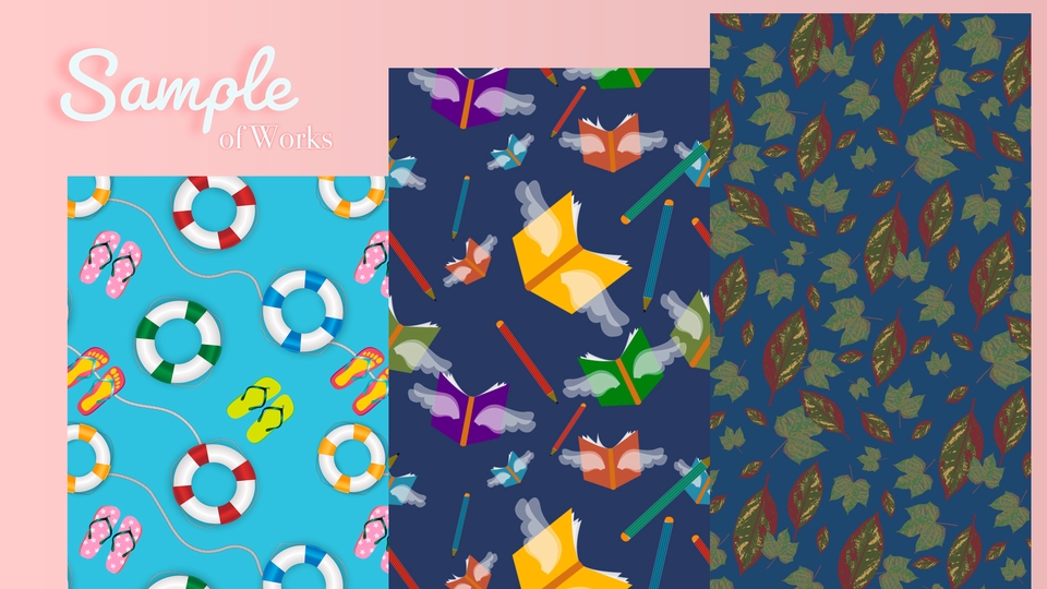 วาด/ออกแบบแพทเทิร์นเสื้อผ้า - รับออกแบบลาย repeat | ลายผ้า seamless pattern | ใช้ในงานแฟชั่น หรือ ต่อยอดทำผลิตภัณฑ์อื่นๆได้มากมาย - 13