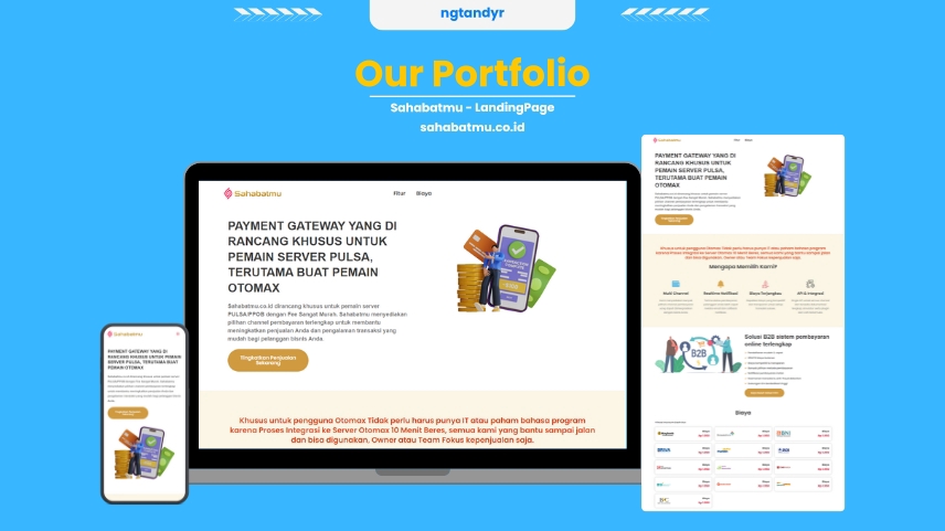 Desain UI UX aplikasi mobile pembayaran digital untuk server pulsa.