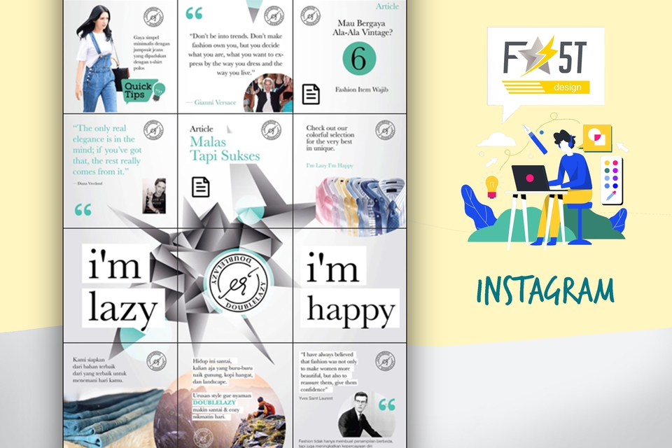 Banner Online - Paket Percobaan Design Feed Story Caption Instagram - 6