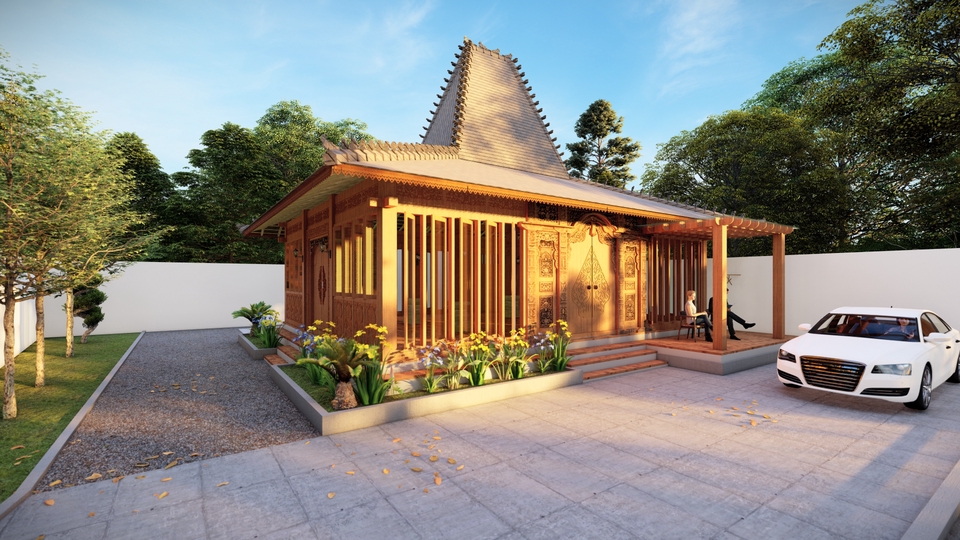 Jasa desain arsitektur rumah minimalis modern dengan desain interior dan eksterior 3d.