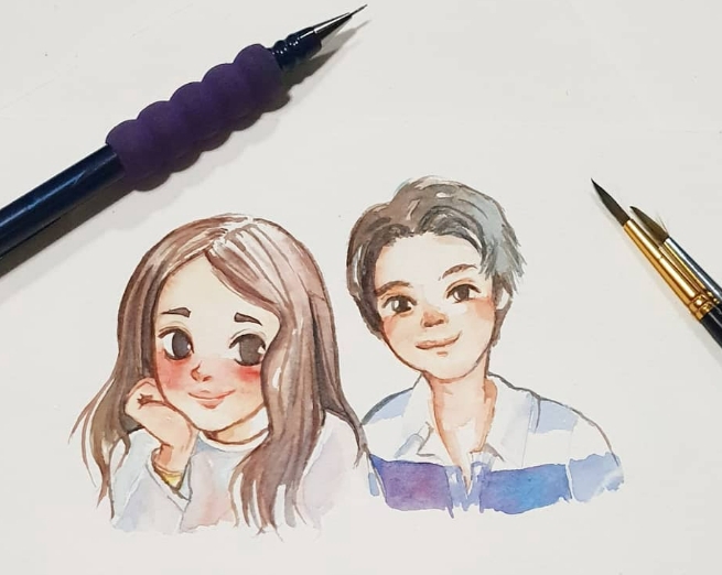 วาดภาพการ์ตูน - รับวาดภาพสีน้ำ - 6