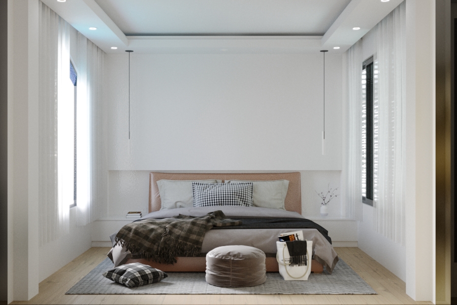 รับทำภาพ 3d perspective ออกแบบห้องนอนสวยๆ โมเดล 3 มิติ