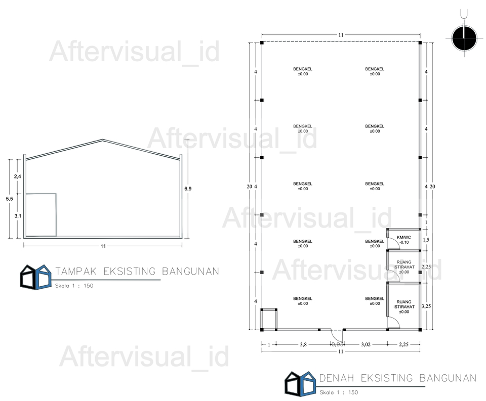 CAD Drawing - Desain CAD 2D Gambar Kerja, Gambar PBG, Layouting Perumahan dll - 2