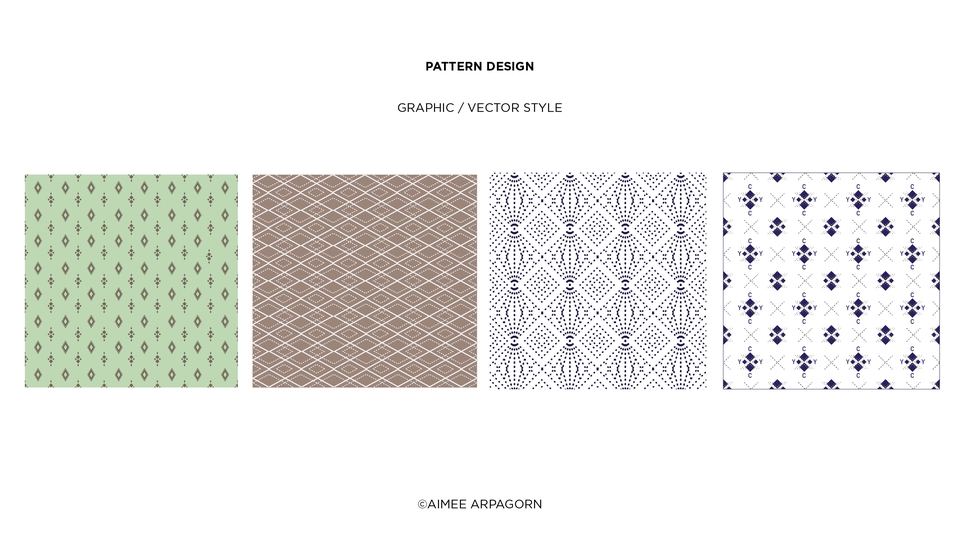 วาด/ออกแบบแพทเทิร์นเสื้อผ้า - ออกแบบแพทเทิร์นลวดลาย Print, Pattern design - 3