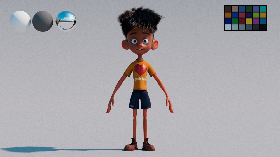 รับปั้นโมเดล 3d ตัวการ์ตูนชาย  3d model 3d model packshot 3d model สินค้า