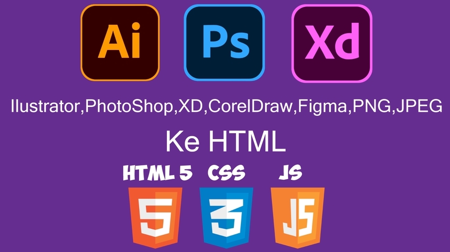 Desain Web - Saya akan mengonversi PSD ke HTML, xd ke HTML, sketsa ke HTML, figma ke HTML, Ilustrator ke HTML - 1