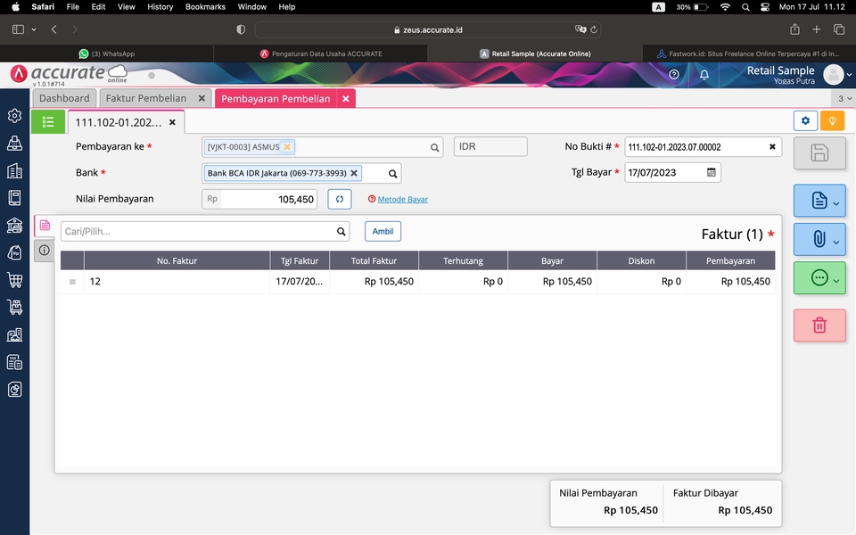 Akuntansi dan Keuangan - INPUT TRANSAKSI ACCURATE ONLINE - 9