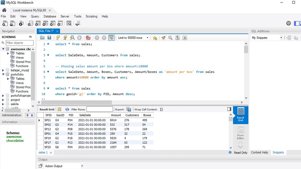 Analisis Data - (SQL) -- Cleaning data dan analisis data eksploratif menggunakan Mysql Workbench - 1