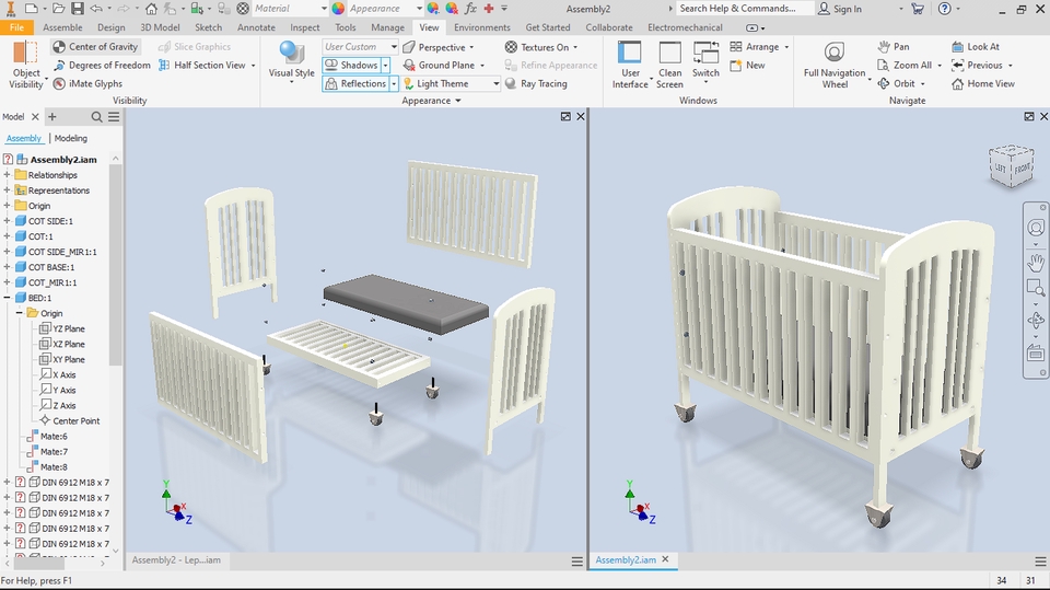 CAD Drawing - Video Animasi 3D Presentasi Perakitan Produk Part Rendering AutoCad Inventor - 6