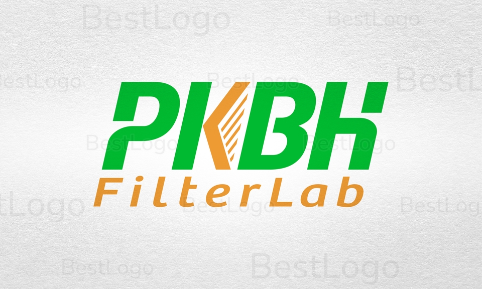 รับออกแบบโลโก้ บริษัท FilterLab โลโก้สีเขียว เรียบหรูดูแพง