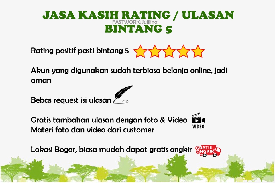 Memberi Review - Jasa Review Ulasan Rating Bintang 5 Positif Produk Barang di marketplace Tokopedia, Lazada, Tiktok - 5