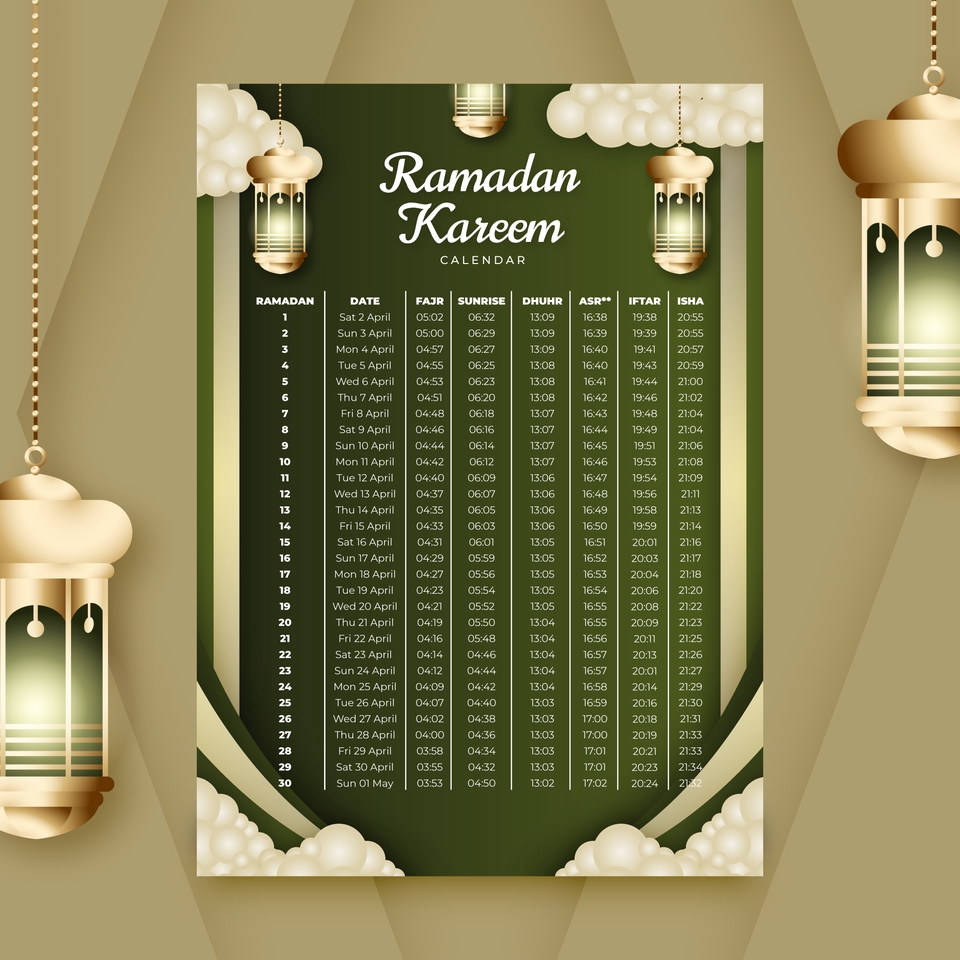 Digital Printing - Desain Imsakiyah/Jadwal Sahur dan Buka Puasa Ramadhan 1444 H untuk Perusahaan, Sekolah, Lembaga Lain - 19